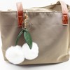 Xsclpomddy Cherry Bag Charms Pompoms Cherry Keyring Artificial Rabbit Hair