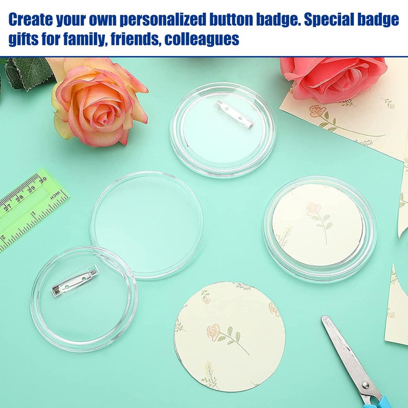 16 x Buttons DIY without Button Machine, 58/75 mm, Button