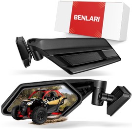 Benlari X3 Side Mirrors, 360 Degree Adjustable UTV Side Mirrors, 3-Way Adjustment Compatible with Can Am Maverick X3/ X3 Max RS DS Turbo RR 2017 2018 2019 2020 2021 2022 2023