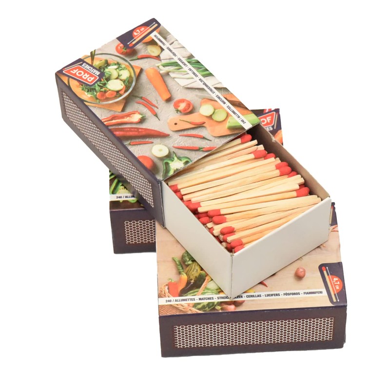 jameitop® 1400 Matches Vegetable Motifs Matches 6 Boxes of 240