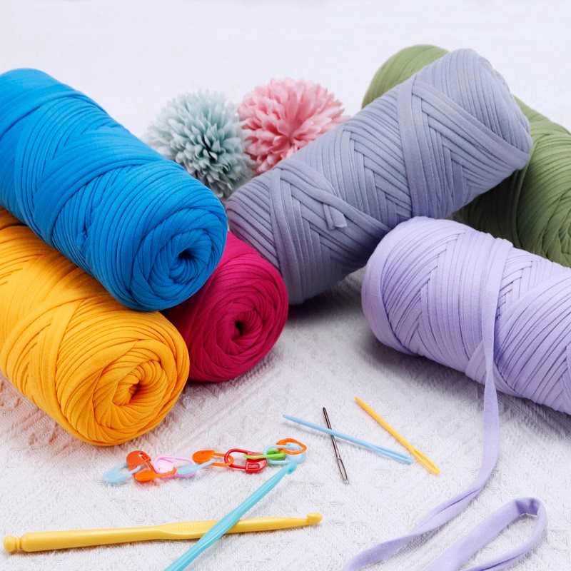 Uiopa T-Shirt Yarn, 200g/196ft Elastic Fabric Cloth Knitting T Shirt