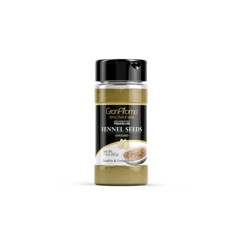 GranAroma Ground Fennel Seeds, Light Anise Flavor, Cooking & Baking