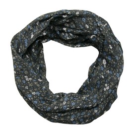 ACC Women's Floral Silk Loop Scarf, F Grey