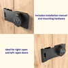 RETRIN 3-Digit Combination Lock, Black, Keyless, Zinc Alloy, Cabinet Door
