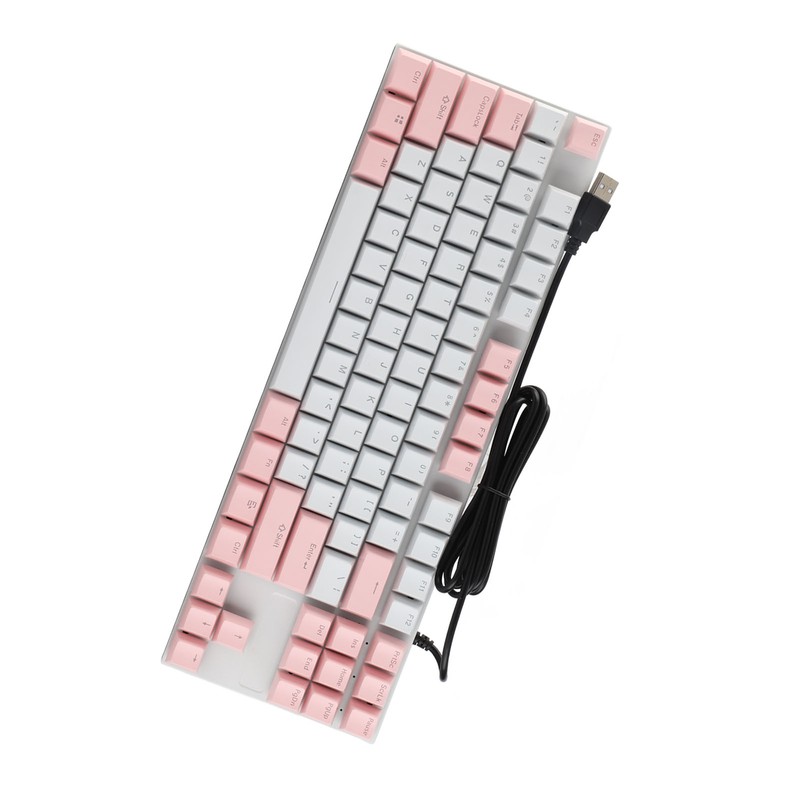 Mechanical Keyboard 87 Keys Blue Switch Ergonomic Multicolor Backlight Design