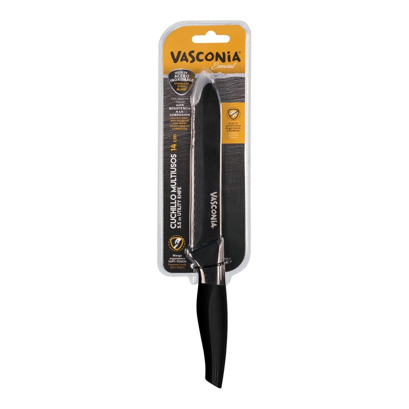 Cuchillo de Cocina, Vasconia Básicos, Color Negro, Hecho de Acero