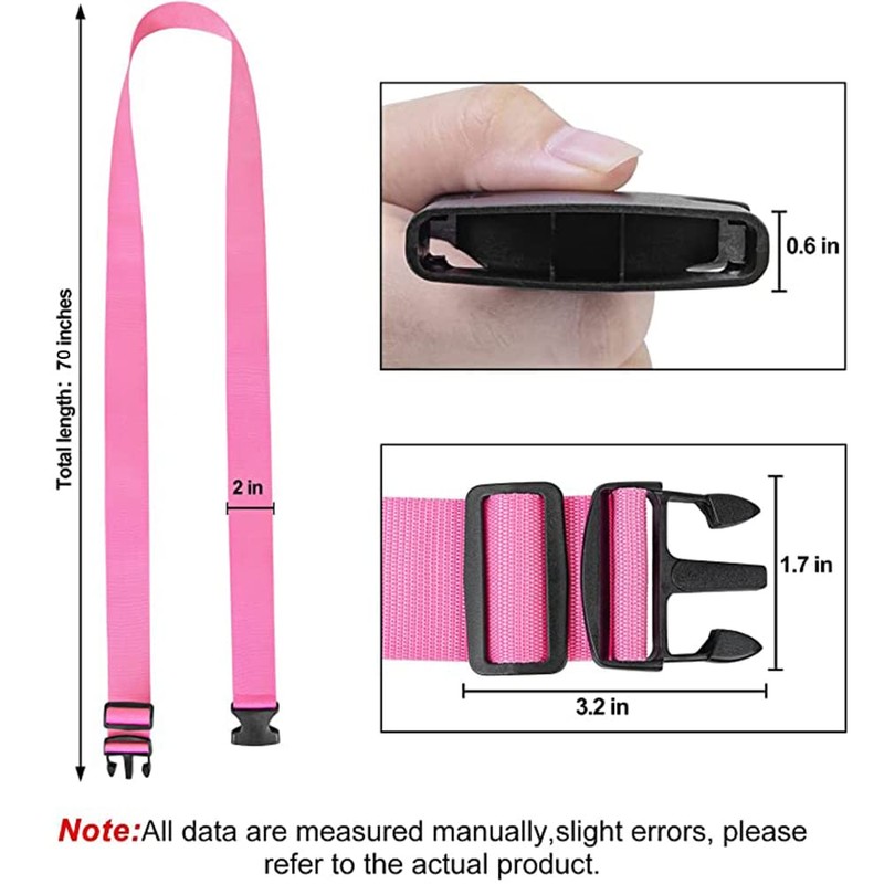 Luggage Straps Suitcases Belts, 6 Pack Adjustable Travel Packing Belt,