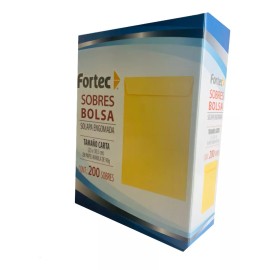 Ampad Bolsa Sobre Tamaño Carta Cierre Engomado, 200 Piezas Manila Color Amarillo