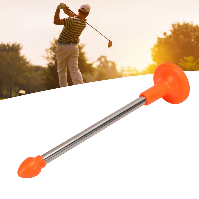 Golf Cutting Direction Indicator Orange 2 Sections Telescopic Golf Alignment