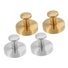 Operitacx 4pcs No Drill Stainless Steel Suction Cup Hooks Strong