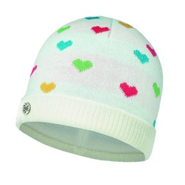 Buff Girls' Knitted and Polar Hat, Core Starwhite/Cru, One Size