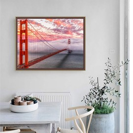 Golden Gate San Francisco USA Bridge DIY 5D Diamond Painting by Number Unique Kits Home Wall Decor Crystal Rhinestone Wall Decor Cross Stitch 30x40cm