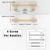 Asimerdeco 10 Pack Brushed Gold Cabinet Pulls 3 Inch(76mm) Kitchen