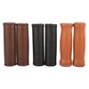 DEWIN Leather Handlebar Grips, Brown Leather Handlebar Cover,Three Colors Retro