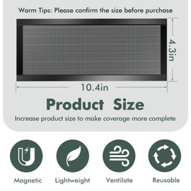 ACNOYEL Floor Vent Covers, 4"x10" Strong Magnetic Air Vent Cover Filters, PVC Floor Register Vent Screens for Home Floor Wall Ceiling Catches Debris - 3 Pack