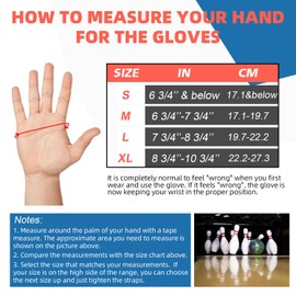 FURBBION Bowling Gloves - Wrist Support & Positioner - Right Hand L