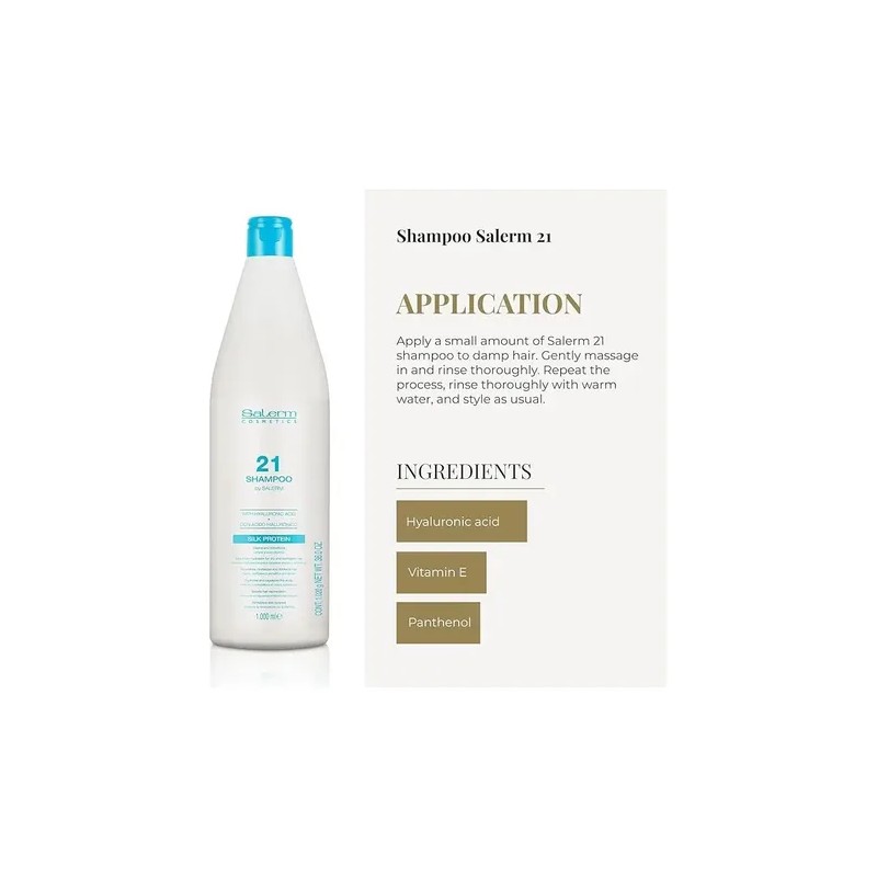 Kit Tratamiento Cabello Seco Salerm 21 Shampoo Mascarilla 1l