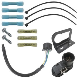 WELURE 7 Way Trailer Tow Hitch Wiring Plug Receptacle Connector Harness Installation Kit for USCAR Multi-Tow Pickups