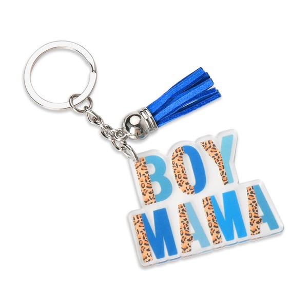 Boy Mama Keychain for Women Mom Mother's Day Gifts for