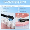 Sonic Cepillo de dientes eléctrico, 40.000 VPM, 6 modos, blanco,