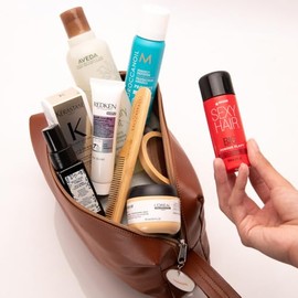 Necesser de Colección: Favoritos de Rutina Capilar 2026. Set de 7 productos de Belleza Premium para cuidado de cabello, incluye una bols de viaje, un 