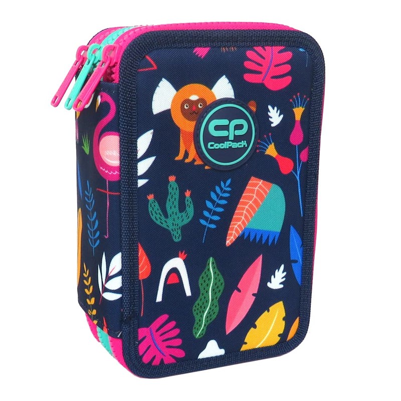 CoolPack XXL Pencil Case 3-Compartment School Pencil Case, Triple Pencil