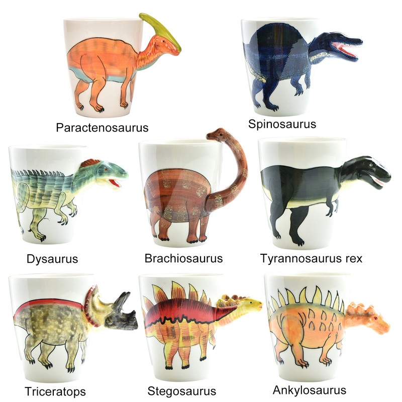 400ml Dinosaur Shaped Mug Cute Animal Ceramic Mug Office Mug
