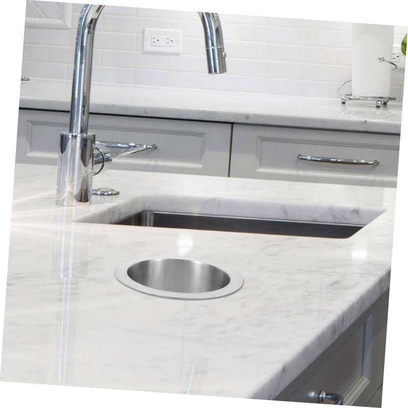 ULTECHNOVO Elegant Round Drop-in Trash Chute Stainless Steel Grommet Waste