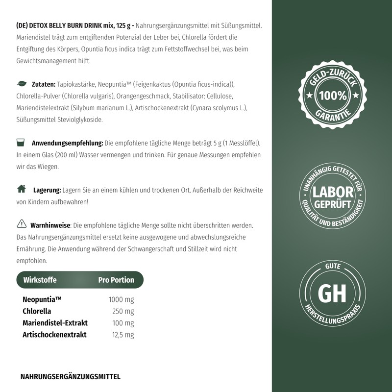 Nature's Finest by Nutrisslim Detox Belly Burn: Abnehmmittel und Entgiftung