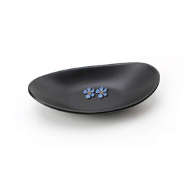 Binoster Bandeja de Plato de Porta Anillos y Joyas Organizador de la Llave de la joyería Negro, Plato de la decoración del aparador