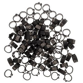 Hohopeti Pigeons Leg Rings 100 Pack Plastic Clip Rings for Pigeon Identification