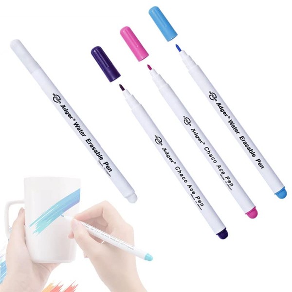 zalati Fabric Marking Pens 4pcs Water Soluble Ink Pens for