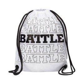 Battle Repeater Cinch Bag, Drawstring Closure, Lightweight (White)