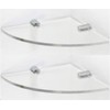 BSM Marketing SET OF 2 Wall Mounted Floating Acrylic Corner