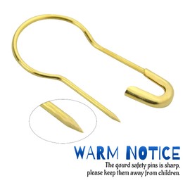 WMYCONGCONG 1000pcs 0.8" Copper Gourd Pin Bulb Pin Calabash Pin Bead Needle Pin Safety Pin for DIY Home Accessories (Gold)