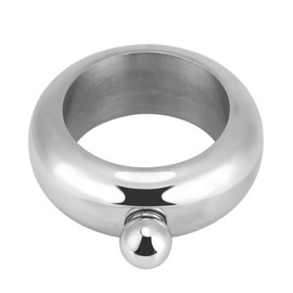 Bangle Bracelet Shaped Jug for Liquor for Women with Funnel Hip Flask 8 oz for Alcohol Stainless Steel Pocket Hip Flask (Silver Color)