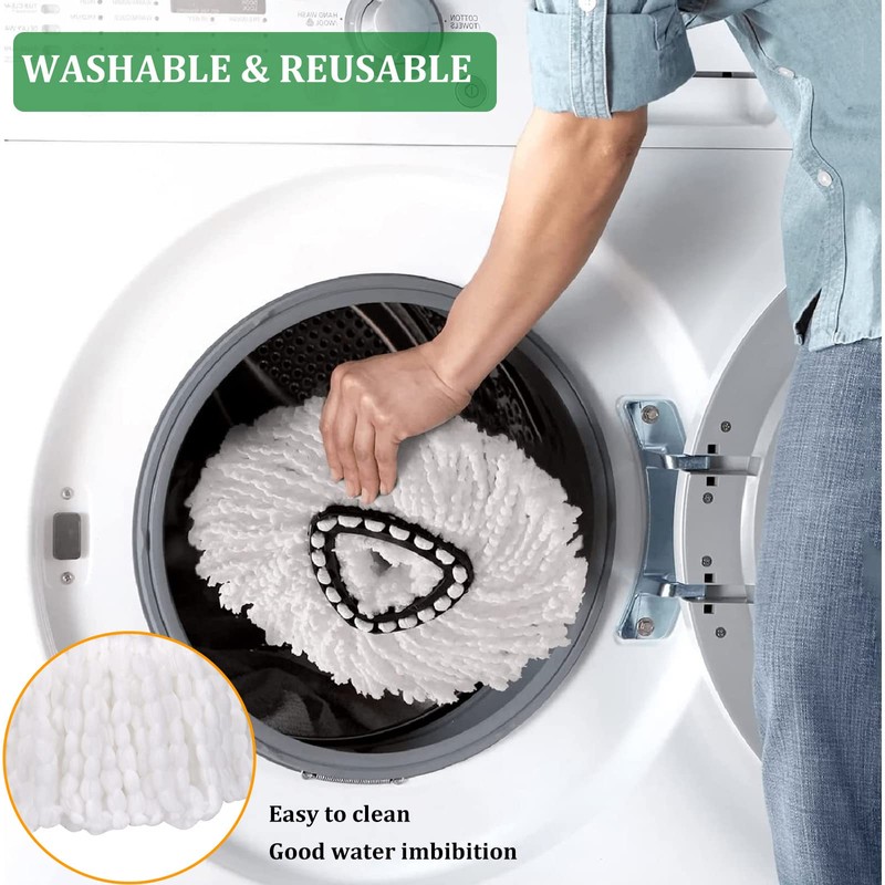 6 Pack Spin Mop Refill Replacement Head Compatible with Ocedar