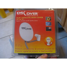 DSCover NEW DS Cover Flat Satellite Dish Cover fits 18" (regular, portable, RV) gray