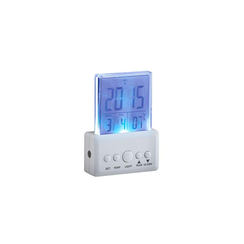 Arlec LED Auto Digital Clock Nightlight, White