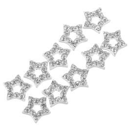 Mikinona 10pcs Star Shape Rhinestones Nail Charms for Women Cute Nail Art Ornaments for Manicure Supplies and
