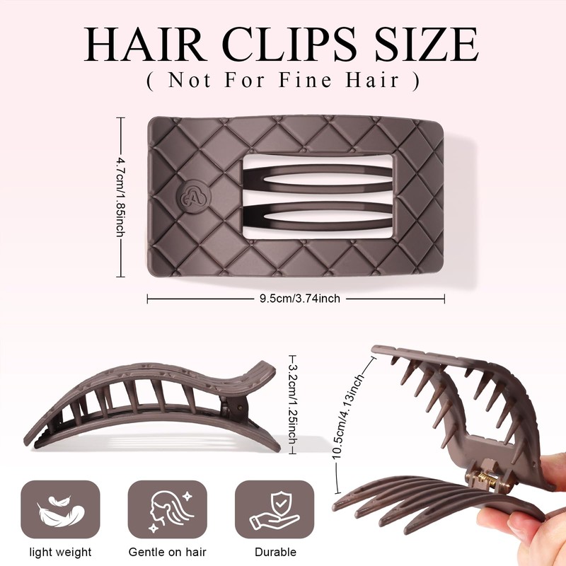 Flat Hair Claw Clips for Women Thin Thick Hair