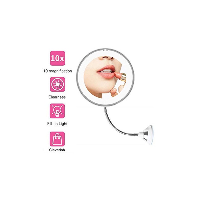 makeup mirror LED Lighted, 10X Magnifying Vanity Mirror with 360