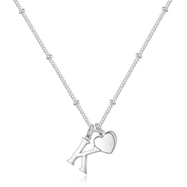 Vrsilver Gifts for Girls Jewelry - Initial Necklace for Girls Teen Girls Gifts for Girls 8 9 10 11 12 13 14 Year Old Girl Birthday Gifts for Girls Initial K Necklaces for Teen Girl Gifts Trendy Stuff