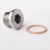 (2-Pack) M18x1.5 Stainless Steel Sensor Plug with Copper O-Ring -