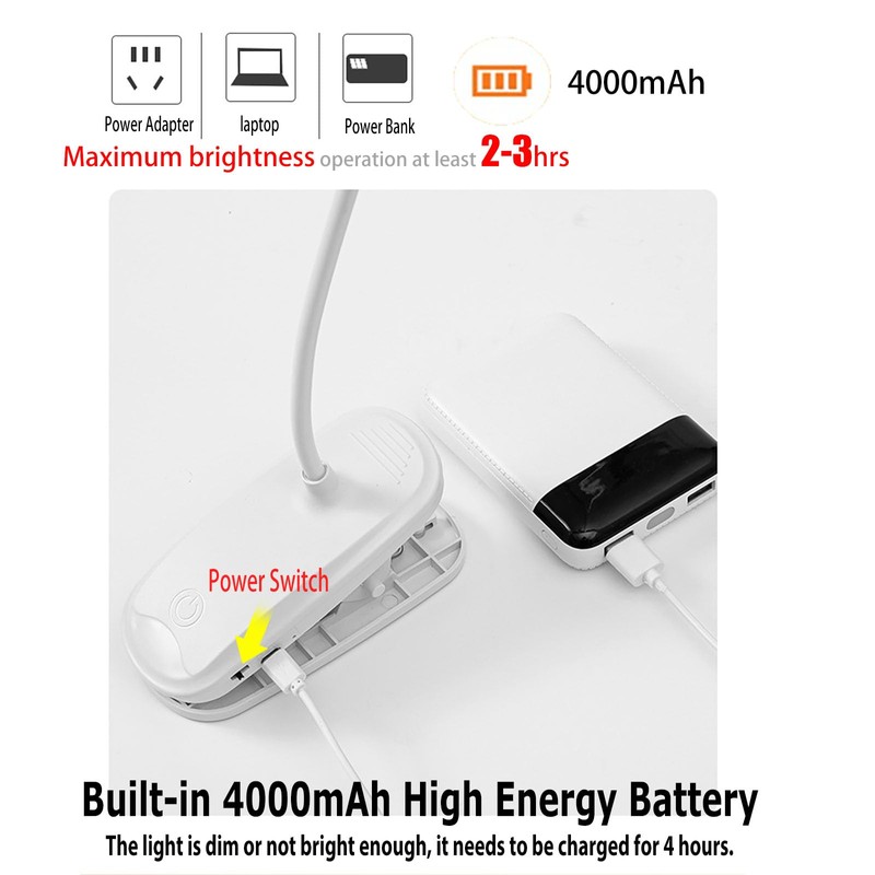 GcSige Dual Head LED Desk Lamp with Clamp, Eye-Caring Clip
