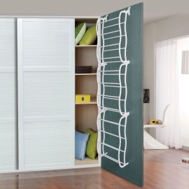 36 Pairs Over the Door Shoe Rack 12 Layers Wall Hanging Closet Shoe Organizer Storage Standcolor: White Color