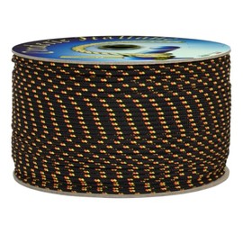 Corderie Italiane 006038207 Cordino Colorato Hobby, Fantasy Nero, Diametro 2 mm, 50 mt