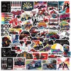 50pcs F1 Racing Stickers for Car Fans, Cool Sports Car