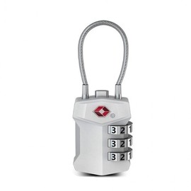 TSA Approved 3-Dial Wire Combination Luggage Lock Wire Lock Black 2ea