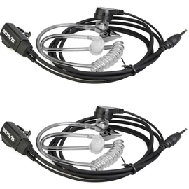 Retevis RB48 Walkie Talkie Headset with Mic 1 Pin 2.5mm, Transparent Acoustic Tube, Compatible with RB48 RT49 RT49B RT49P Two Way Radio, Walkie Talkie Earpiece(2 Pack)